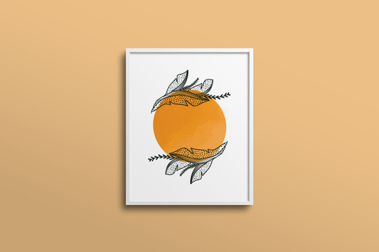 Orange Abstract 8x10 Print